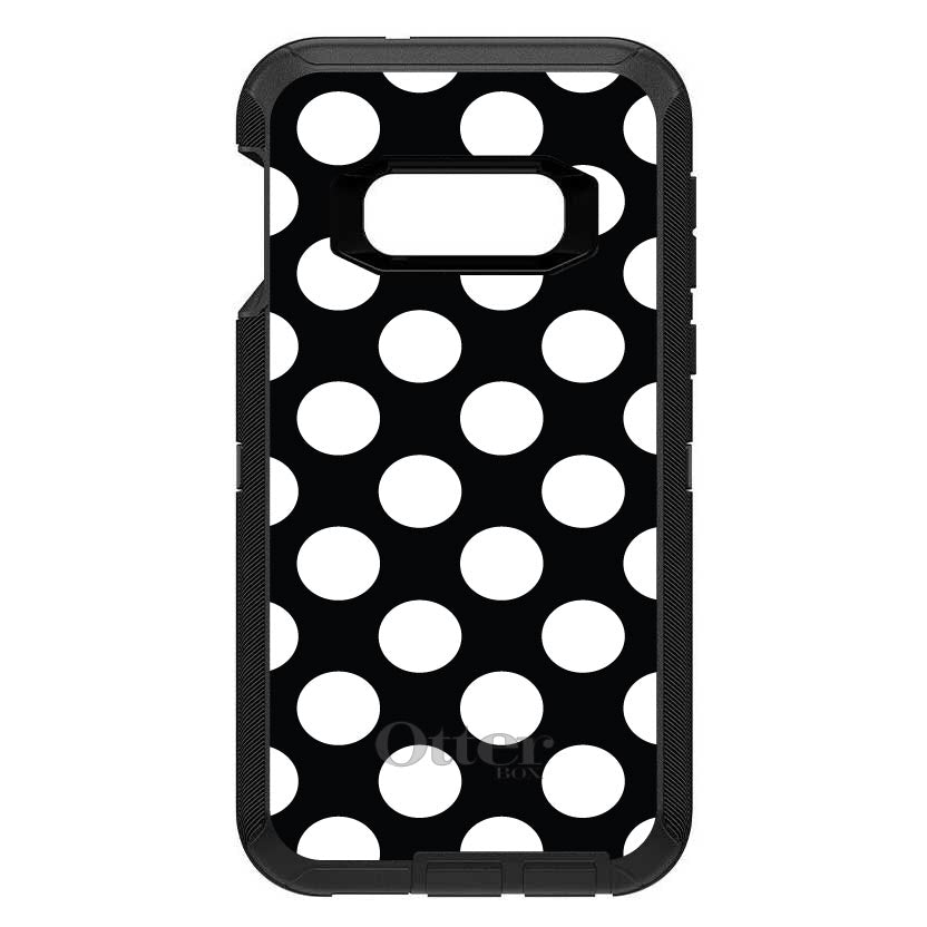 White & Black Polka Dots OtterBox Defender Case for iPhone & Galaxy, view 10
