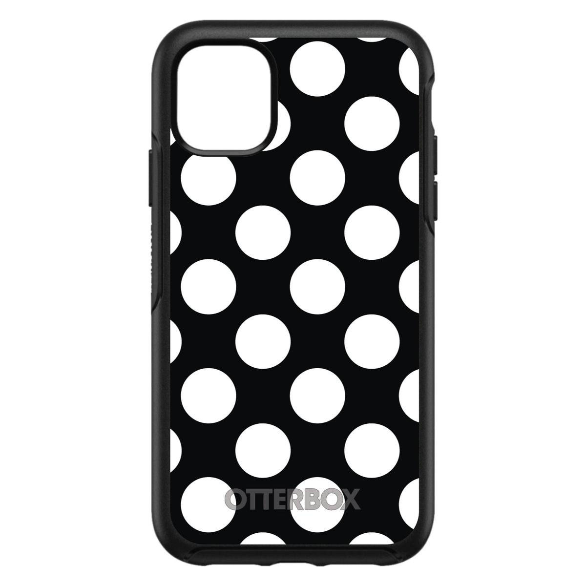 White & Black Polka Dots OtterBox Symmetry Case for iPhone & Galaxy, view 3