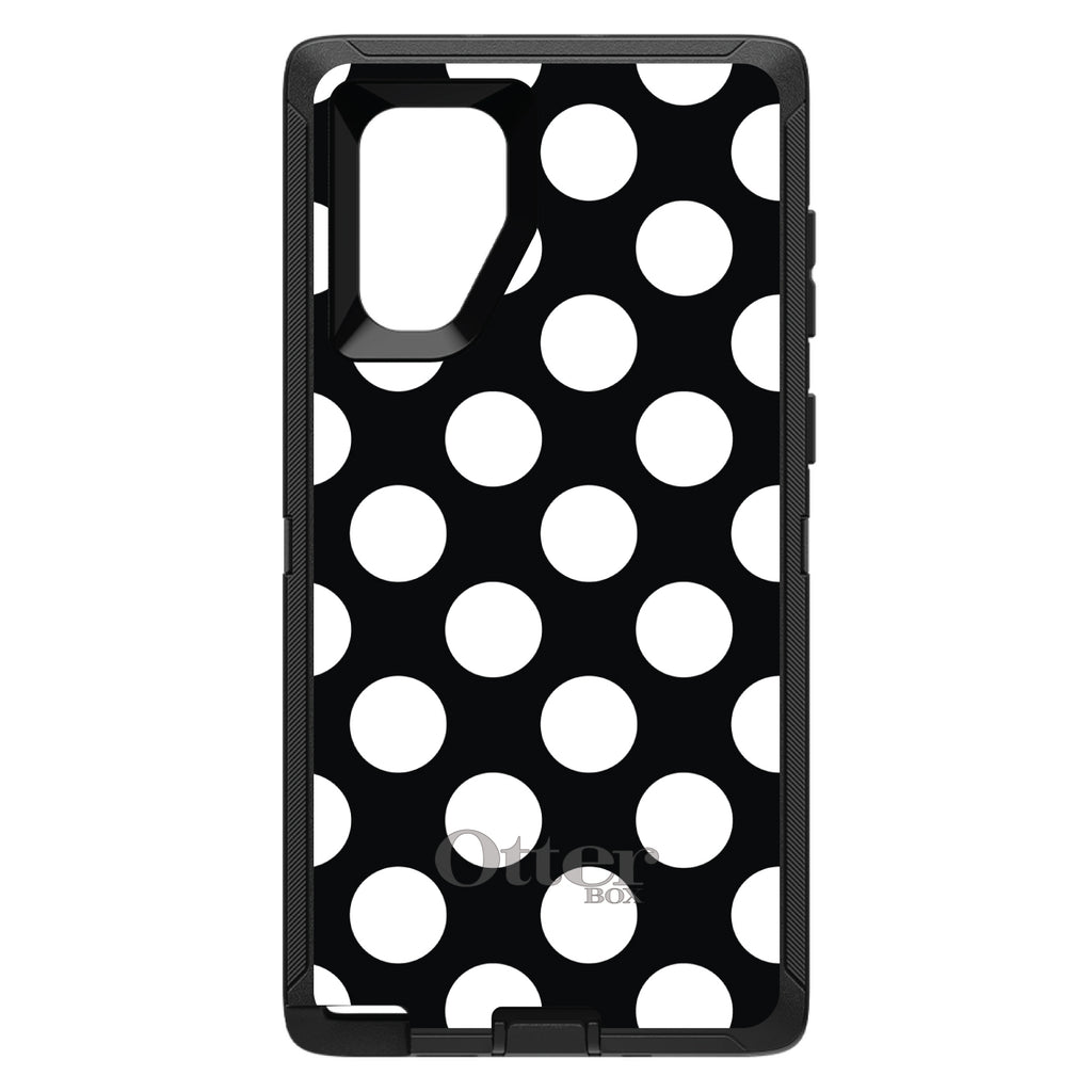 White & Black Polka Dots OtterBox Defender Case for iPhone & Galaxy, view 15