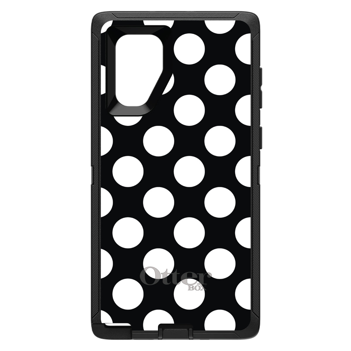 White & Black Polka Dots OtterBox Defender Case for iPhone & Galaxy, view 15