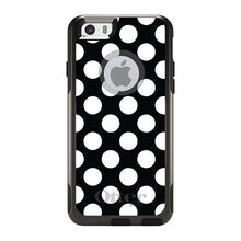 DistinctInk™ OtterBox Commuter Series Case for Apple iPhone or Samsung Galaxy - White & Black Polka Dots