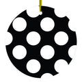 White & Black Polka Dots Ceramic Ornament