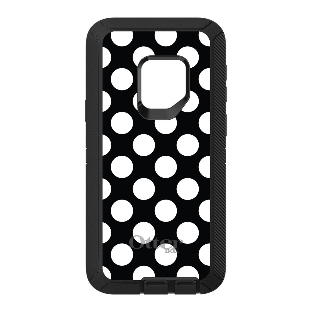 White & Black Polka Dots OtterBox Defender Case for iPhone & Galaxy, view 11