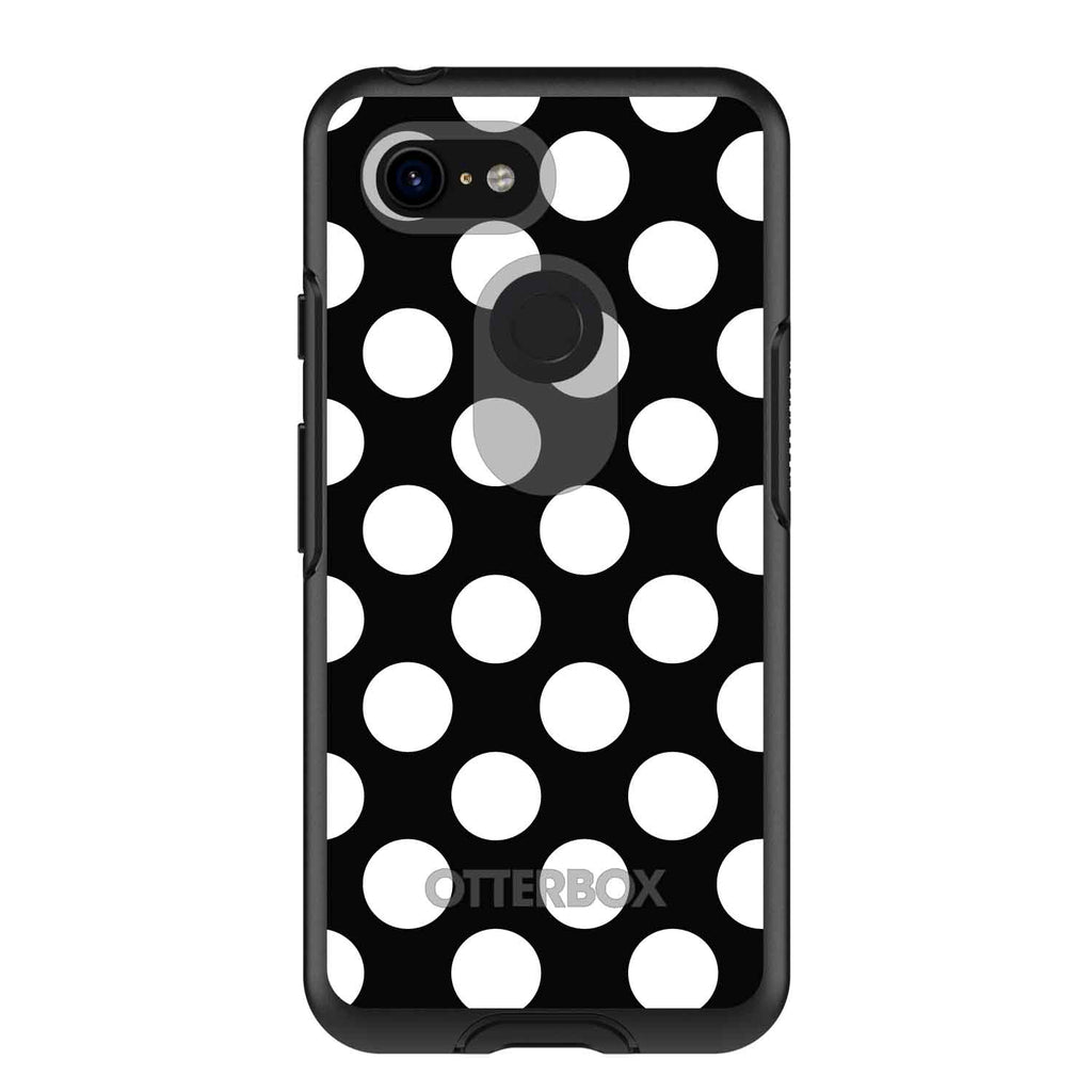 White & Black Polka Dots OtterBox Symmetry Case for iPhone & Galaxy, view 15