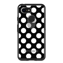 DistinctInk™ OtterBox Symmetry Series Case for Apple iPhone / Samsung Galaxy / Google Pixel - White & Black Polka Dots