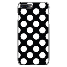 DistinctInk® Hard Plastic Snap-On Case for Apple iPhone or Samsung Galaxy - White & Black Polka Dots