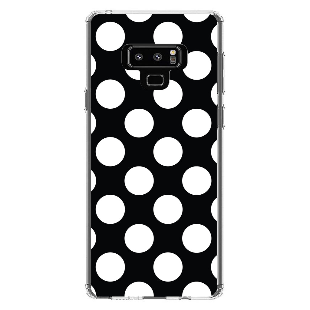 White & Black Polka Dots Clear Shockproof iPhone Case, view 11
