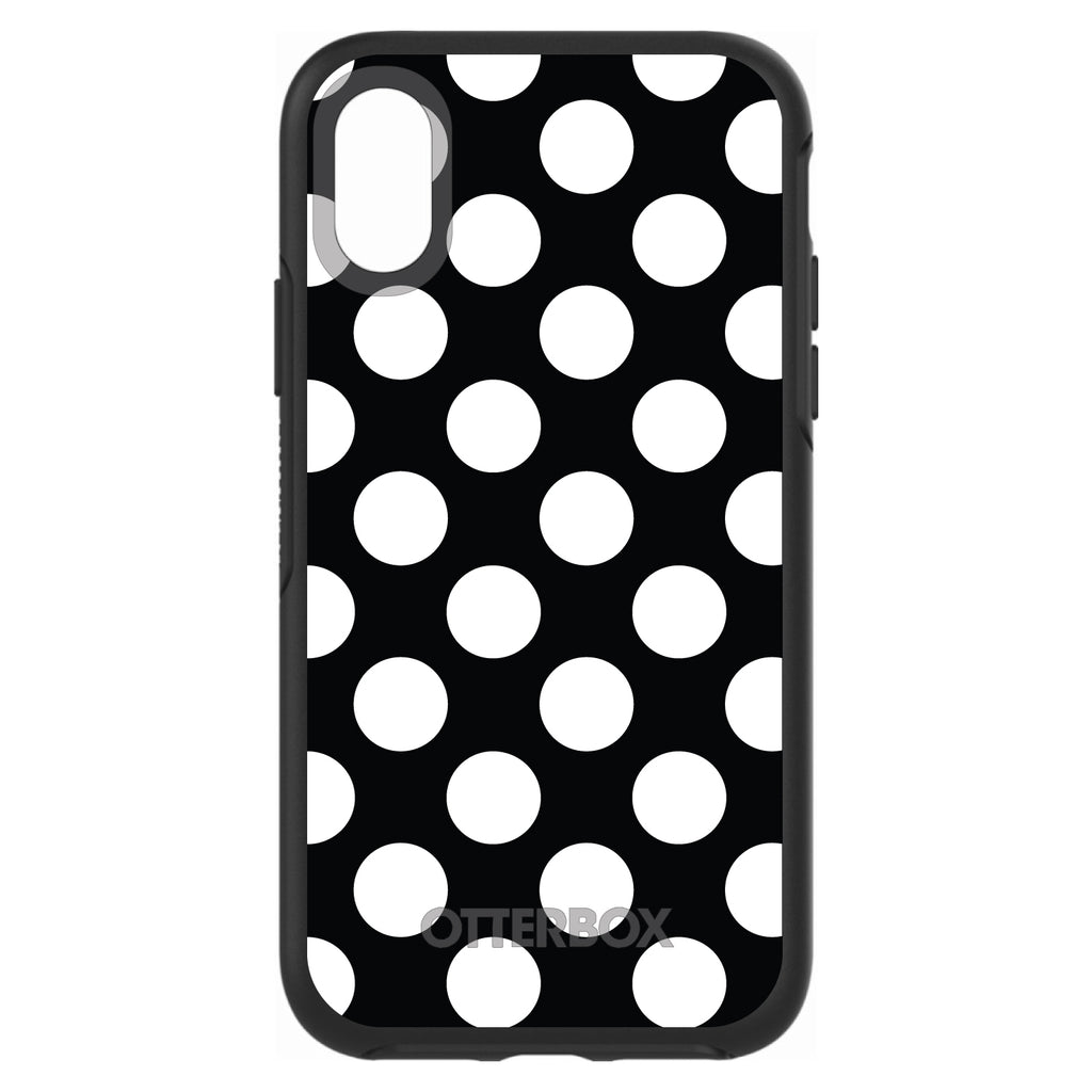 White & Black Polka Dots OtterBox Symmetry Case for iPhone & Galaxy, view 4