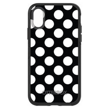 DistinctInk™ OtterBox Symmetry Series Case for Apple iPhone / Samsung Galaxy / Google Pixel - White & Black Polka Dots