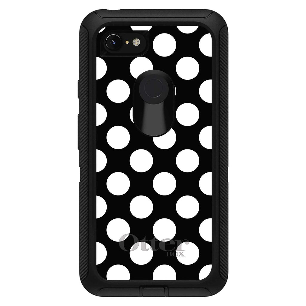 White & Black Polka Dots OtterBox Defender Case for iPhone & Galaxy, view 18