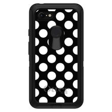 DistinctInk™ OtterBox Defender Series Case for Apple iPhone / Samsung Galaxy / Google Pixel - White & Black Polka Dots