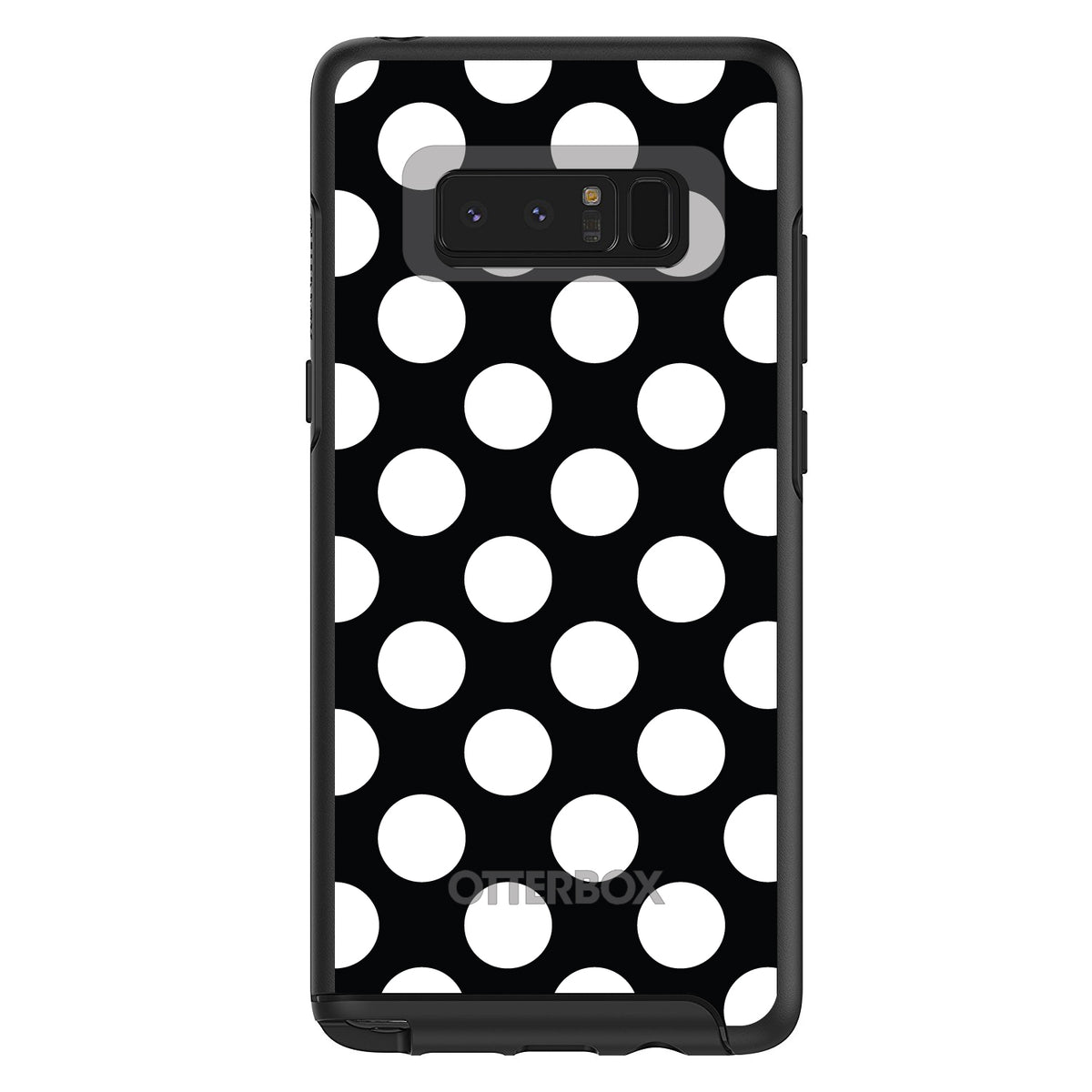 White & Black Polka Dots OtterBox Symmetry Case for iPhone & Galaxy, view 14