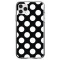 White & Black Polka Dots Clear Shockproof iPhone Case