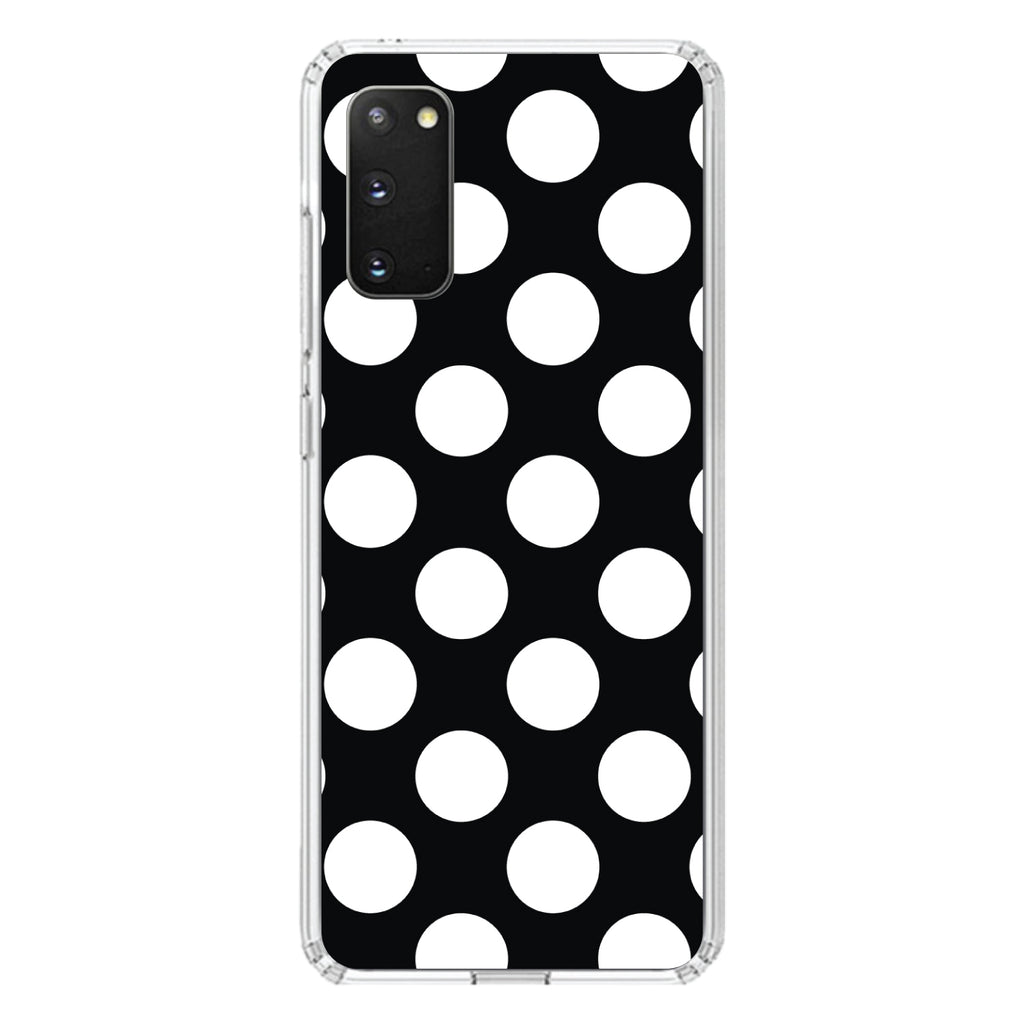 White & Black Polka Dots Clear Shockproof iPhone Case, view 14