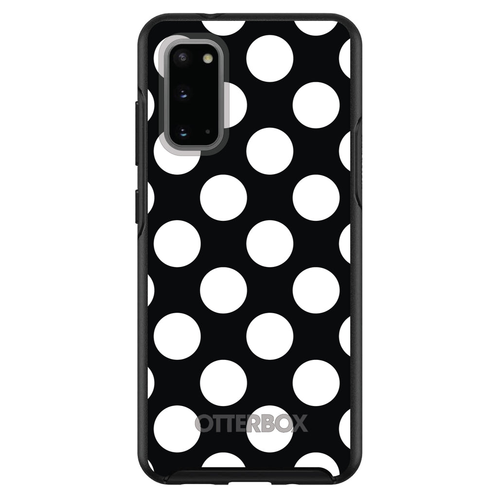 White & Black Polka Dots OtterBox Symmetry Case for iPhone & Galaxy, view 5