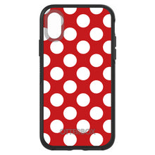 DistinctInk™ OtterBox Symmetry Series Case for Apple iPhone / Samsung Galaxy / Google Pixel - White & Red Polka Dots