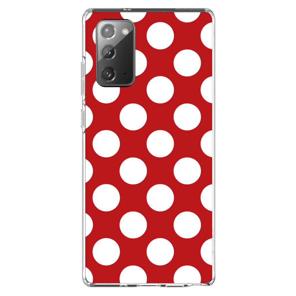 White & Red Polka Dots Clear Shockproof iPhone Case, view 8