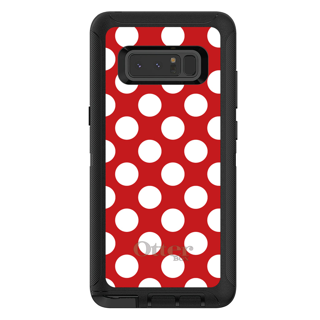 White & Red Polka Dots OtterBox Defender Case for iPhone & Galaxy, view 17
