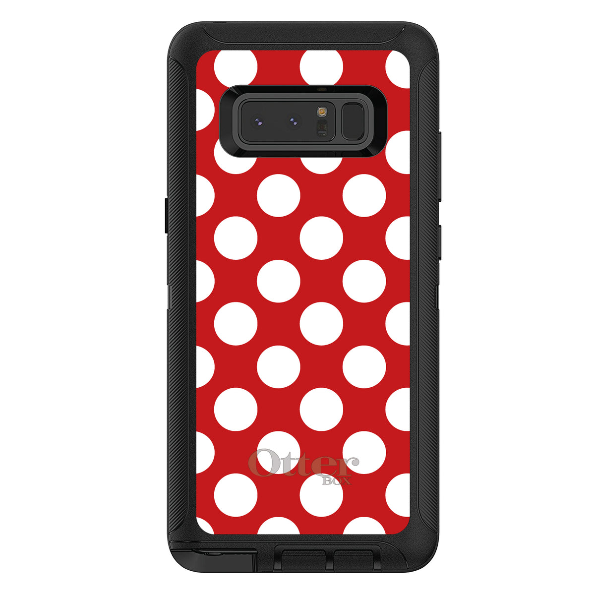 White & Red Polka Dots OtterBox Defender Case for iPhone & Galaxy, view 17