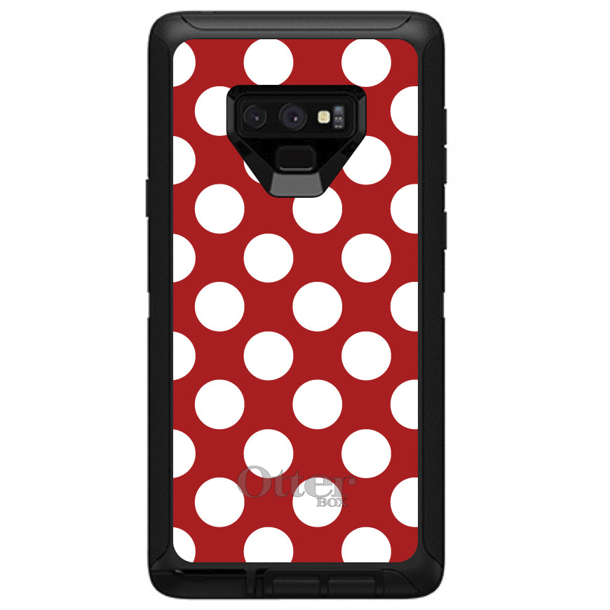 White & Red Polka Dots OtterBox Defender Case for iPhone & Galaxy, view 16