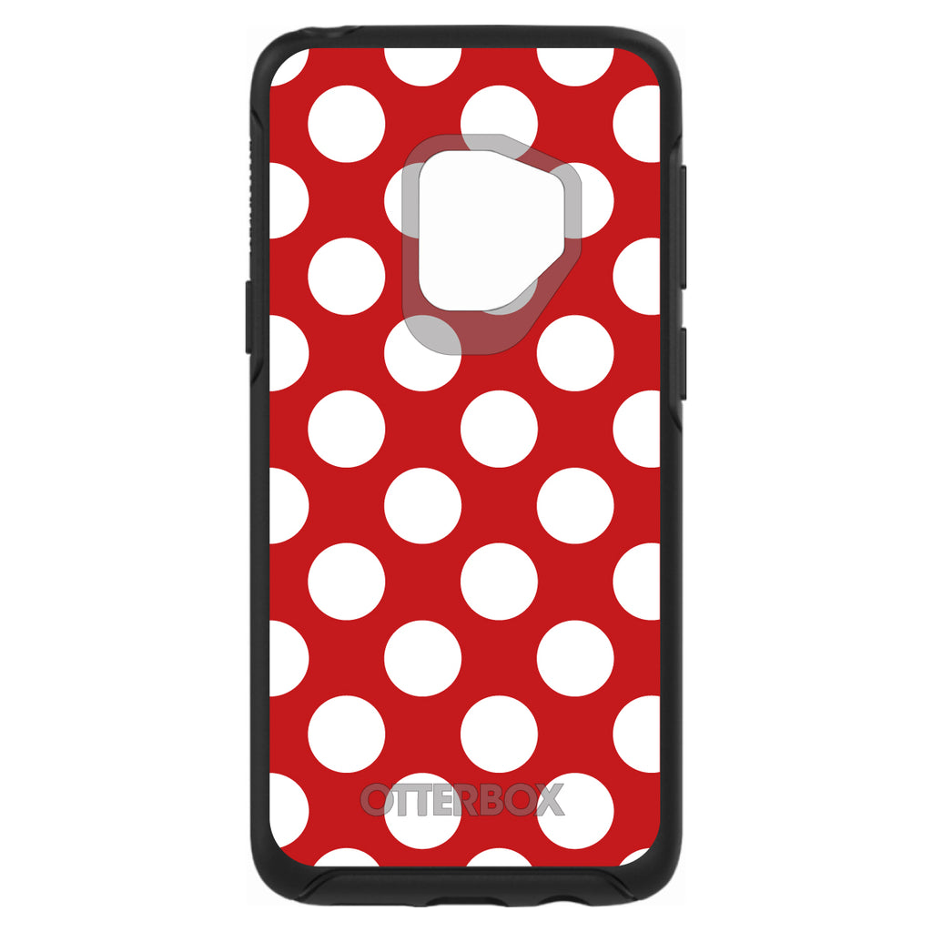 White & Red Polka Dots OtterBox Symmetry Case for iPhone & Galaxy, view 8