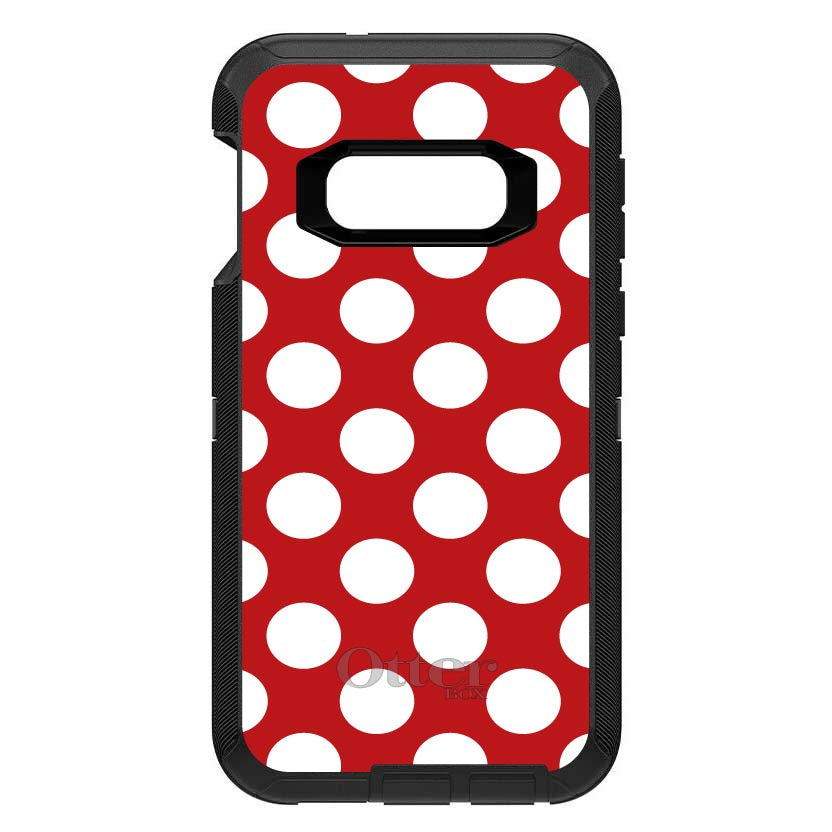 White & Red Polka Dots OtterBox Defender Case for iPhone & Galaxy, view 10