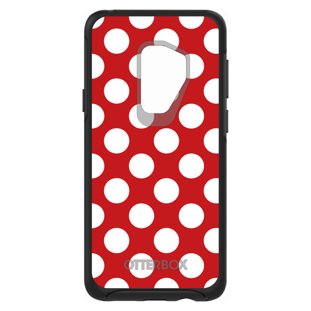 White & Red Polka Dots OtterBox Symmetry Case for iPhone & Galaxy, view 9