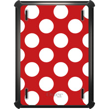 DistinctInk™ OtterBox Defender Series Case for Apple iPad / iPad Pro / iPad Air / iPad Mini - White & Red Polka Dots