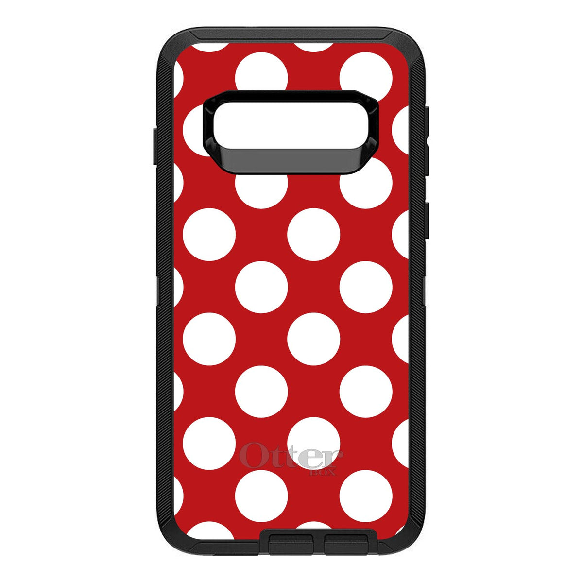 White & Red Polka Dots OtterBox Defender Case for iPhone & Galaxy, view 9