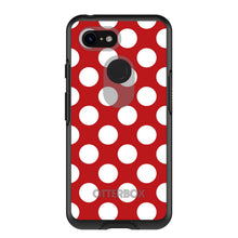 DistinctInk™ OtterBox Symmetry Series Case for Apple iPhone / Samsung Galaxy / Google Pixel - White & Red Polka Dots