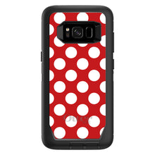DistinctInk™ OtterBox Defender Series Case for Apple iPhone / Samsung Galaxy / Google Pixel - White & Red Polka Dots