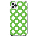White & Green Polka Dots Clear Shockproof iPhone Case