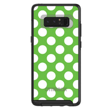 DistinctInk™ OtterBox Symmetry Series Case for Apple iPhone / Samsung Galaxy / Google Pixel - White & Green Polka Dots