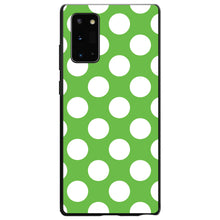 DistinctInk® Hard Plastic Snap-On Case for Apple iPhone or Samsung Galaxy - White & Green Polka Dots