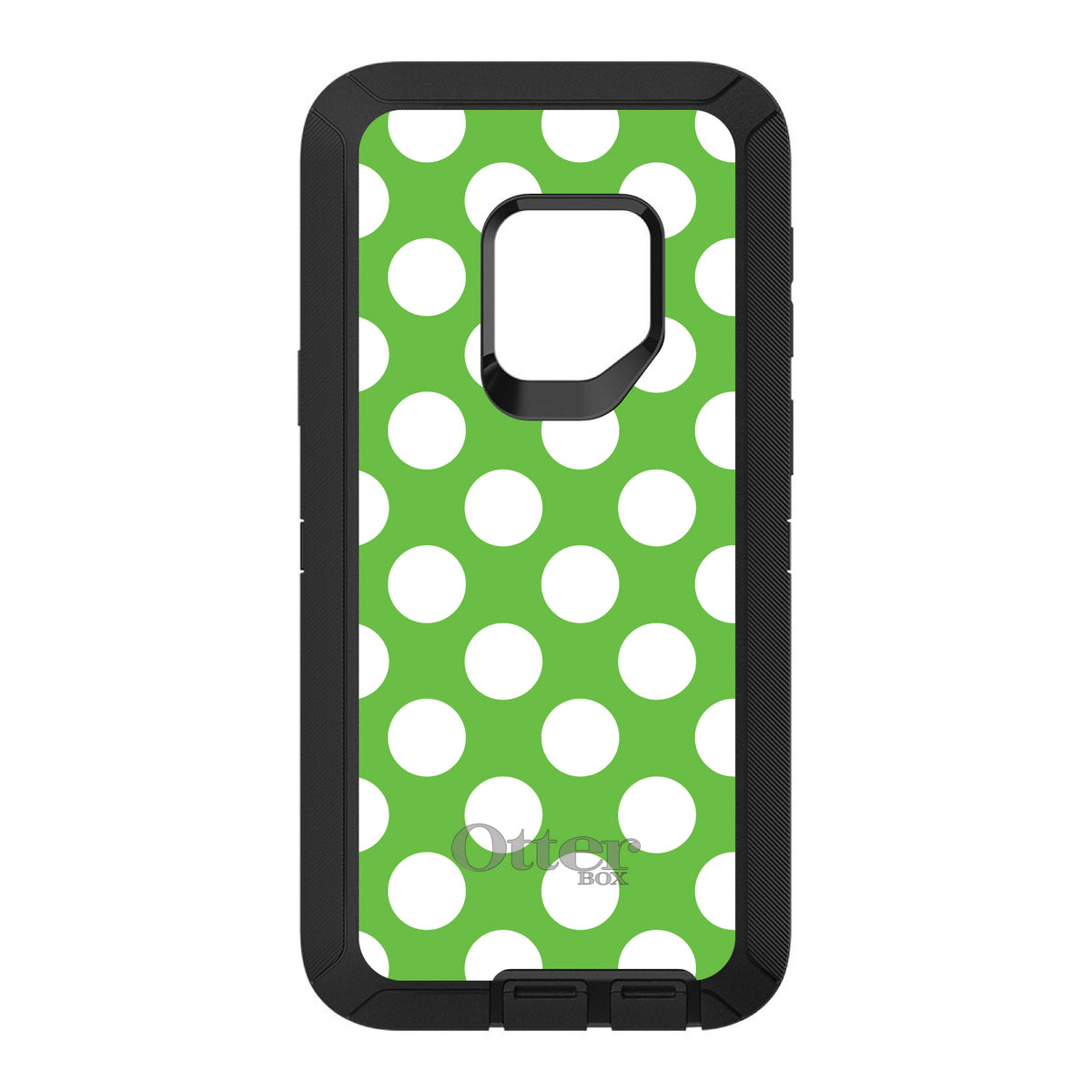 White & Green Polka Dots OtterBox Defender Case for iPhone & Galaxy, view 11
