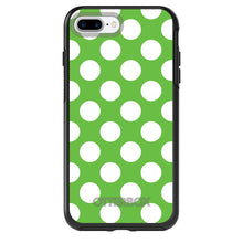 DistinctInk™ OtterBox Symmetry Series Case for Apple iPhone / Samsung Galaxy / Google Pixel - White & Green Polka Dots
