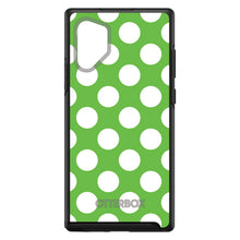 DistinctInk™ OtterBox Symmetry Series Case for Apple iPhone / Samsung Galaxy / Google Pixel - White & Green Polka Dots