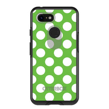 DistinctInk™ OtterBox Symmetry Series Case for Apple iPhone / Samsung Galaxy / Google Pixel - White & Green Polka Dots