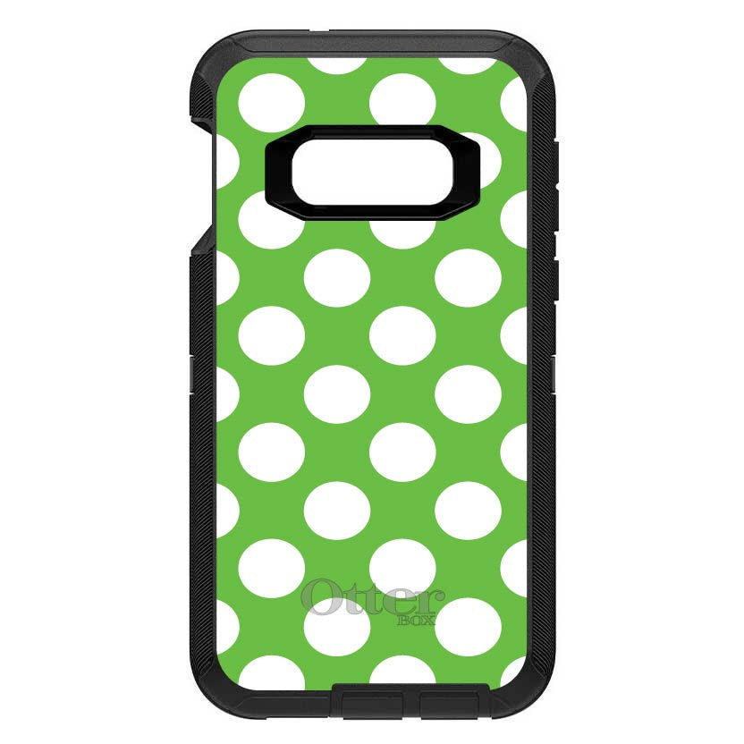 White & Green Polka Dots OtterBox Defender Case for iPhone & Galaxy, view 10