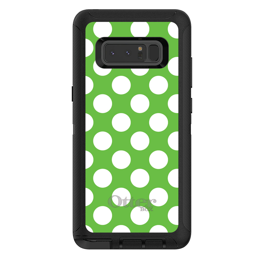 White & Green Polka Dots OtterBox Defender Case for iPhone & Galaxy, view 17