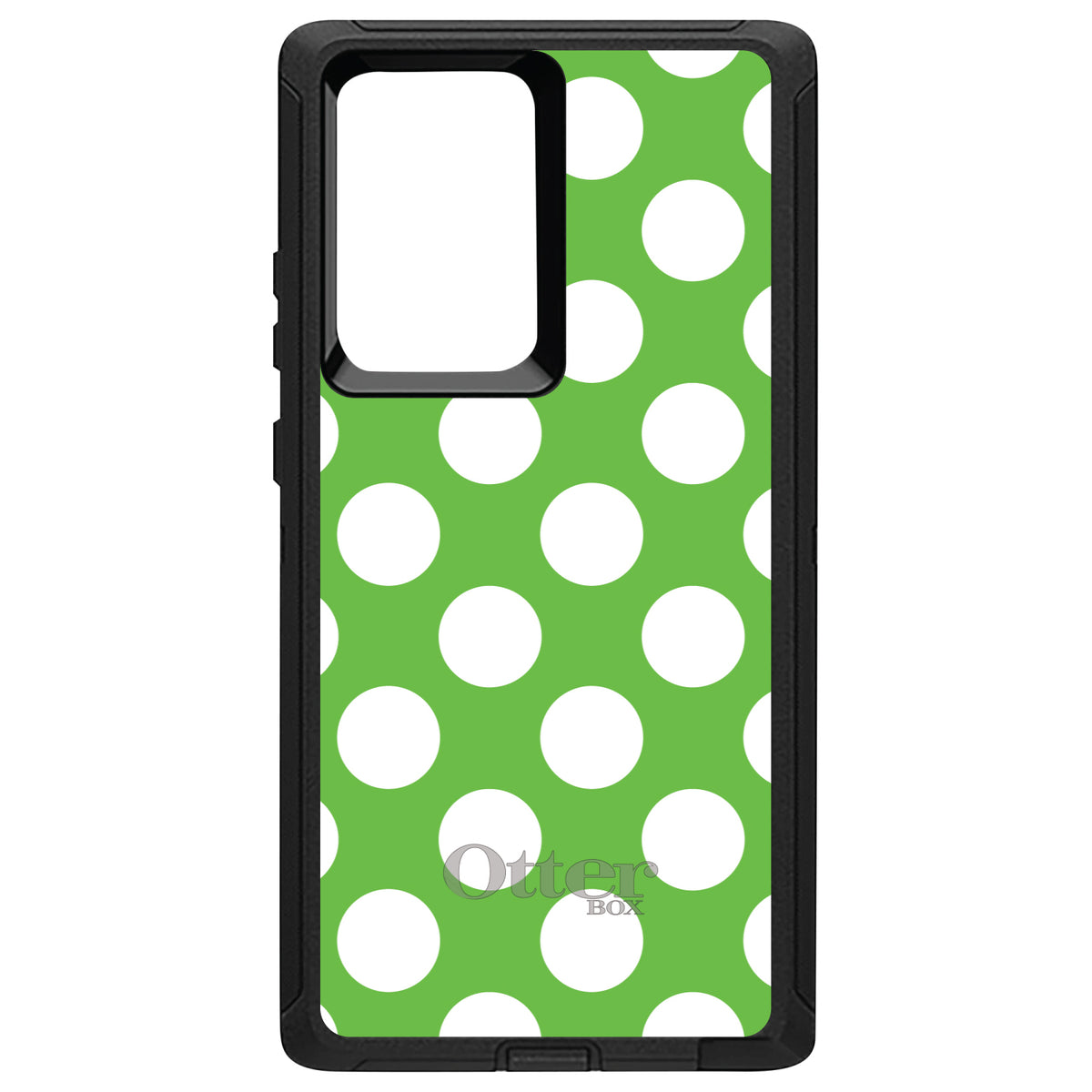White & Green Polka Dots OtterBox Defender Case for iPhone & Galaxy, view 13