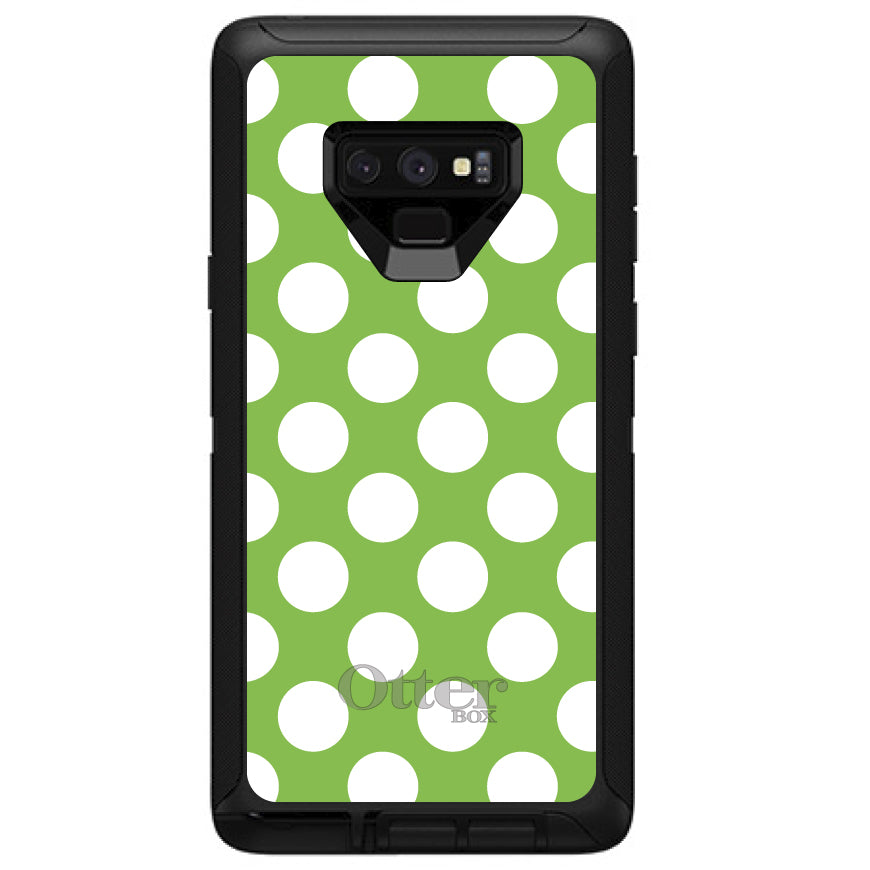 White & Green Polka Dots OtterBox Defender Case for iPhone & Galaxy, view 16
