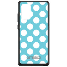 DistinctInk™ OtterBox Symmetry Series Case for Apple iPhone / Samsung Galaxy / Google Pixel - White & Blue Polka Dots