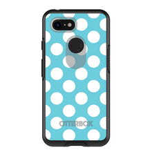 DistinctInk™ OtterBox Symmetry Series Case for Apple iPhone / Samsung Galaxy / Google Pixel - White & Blue Polka Dots