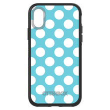 DistinctInk™ OtterBox Symmetry Series Case for Apple iPhone / Samsung Galaxy / Google Pixel - White & Blue Polka Dots