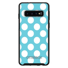 DistinctInk™ OtterBox Symmetry Series Case for Apple iPhone / Samsung Galaxy / Google Pixel - White & Blue Polka Dots