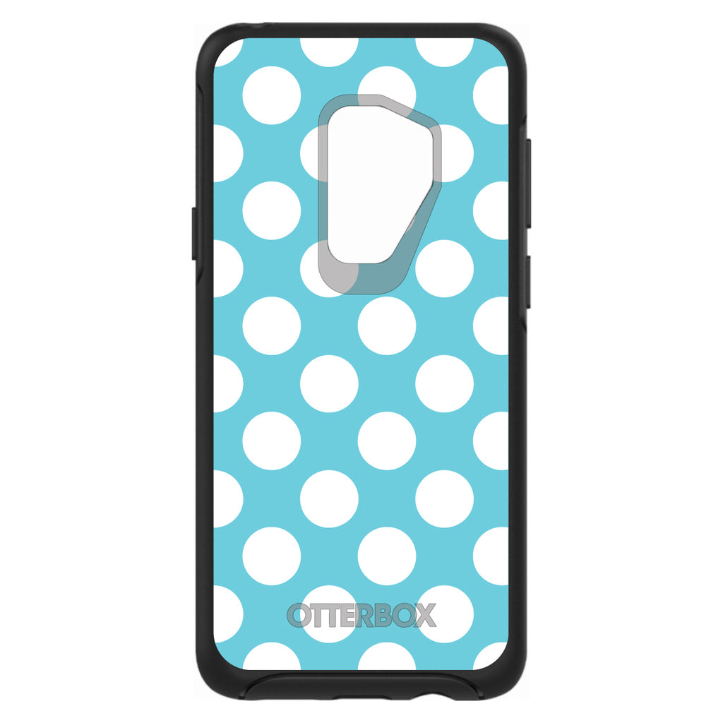 White & Blue Polka Dots OtterBox Symmetry Case for iPhone & Galaxy, view 9