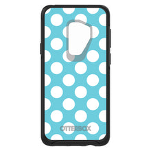 DistinctInk™ OtterBox Symmetry Series Case for Apple iPhone / Samsung Galaxy / Google Pixel - White & Blue Polka Dots