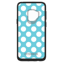 DistinctInk™ OtterBox Symmetry Series Case for Apple iPhone / Samsung Galaxy / Google Pixel - White & Blue Polka Dots