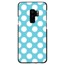 DistinctInk® Hard Plastic Snap-On Case for Apple iPhone or Samsung Galaxy - White & Blue Polka Dots